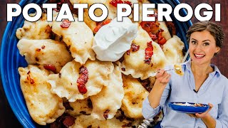 Cheesy Potato Pierogi Recipe Vareniki  Natashas Kitchen [upl. by Nnylimaj]