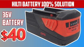 How to repair Hilti 36 v battery  Hilti 36v battery 100 solution hilti hiltibattery [upl. by Axela227]