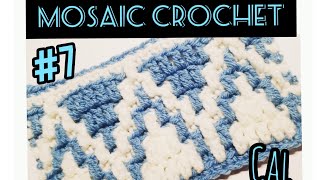 Mosaic Crochet AlongPattern 7 easy beginner friendly tutorial [upl. by Eaj]