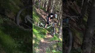 Switchbacks 🤩 mtb mountainbike enduro enduromtb swissmountain switchback gnarly outdoors [upl. by Repsihw997]