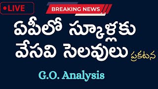 SUMMER HOLIDAYS TO AP GOVERNMENT SCHOOLS LIVE summerholidaysapteacherstv [upl. by Sum]