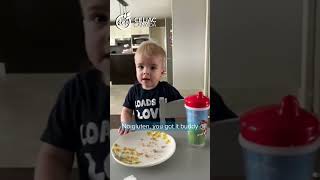 Little Wyatt tells mom about celiac disease [upl. by Ardenia]