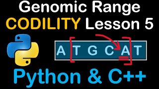 Genomic Range Query Solution in Python and C Codility Solutions Lesson 5 [upl. by Nnayecats]