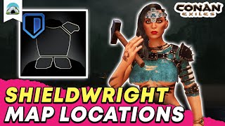 Best Shieldwright Locations Where to find Named Armorers  Guide  Conan Exiles 2022 [upl. by Kyriako234]