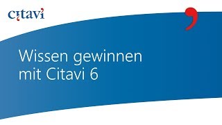 67 Texte auswerten und Wissen organisieren mit Citavi 6 [upl. by Kaczer488]