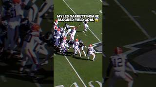 Myles Garrett insane blocked field goal 😱  Browns vs Eagles 🏈🏈🏈 shorts [upl. by Shevlo]