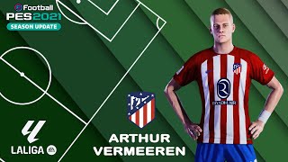 A VERMEEREN facestats Atlético de Madrid How to create in PES 2021 [upl. by Olimac]