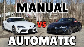 Whats The BEST Sportscar Transmission Manual vs Automatic Toyota Supra [upl. by Eppesuig]