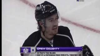 042510  Drew Doughty Talks Trash to the Vancouver Canucks Bench [upl. by Seow]