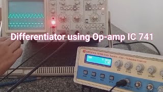 Differentiator circuit using OpAmp IC 741 [upl. by Aivonas599]