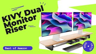 Best Dual Monitor Stand KIVY Monitor Riser Review [upl. by Grey]