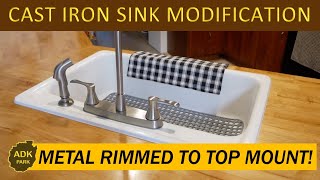 Vintage Cast Iron Sink Restoration Modification [upl. by Eiramlatsyrc28]