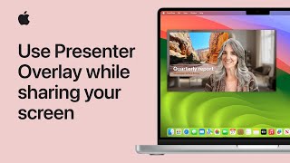 How to use Presenter Overlay while sharing your screen on Mac  Apple Support [upl. by Kirsch418]