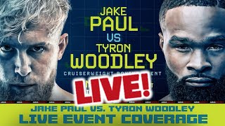 Jake Paul vs Tyron Woodley  LIVE Coverage [upl. by Carbone591]