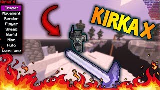 Minecraft Hacked Client Kirka X OPTIFINE  FREE DOWNLOAD 2019 [upl. by Karly417]