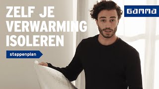 Radiatorfolie aanbrengen isoleer je verwarming  Isolatie  How to met GAMMA [upl. by Ahsenik820]