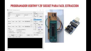 Avrdude 24  atmega328  zif socket de facil extraccion y programacion icsp [upl. by Donegan]