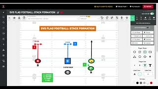 Flag Football 5v5 Stack Formation [upl. by Anoblav]