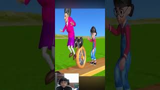 Troll Game Squid Game Wooden Wheel Level Max Jump Up 5 Times Challenge Miss T Loser shortsvideo [upl. by Llirpa888]