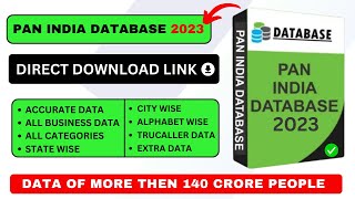 all india database  Pan India Database 2024  2023 UPDATED  pan india database 2023 [upl. by Veradi]