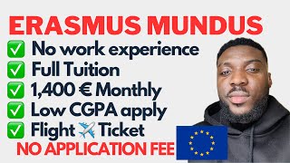 How to Apply for ERASMUS MUNDUS SCHOLARSHIP 2024 [upl. by Uria]