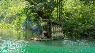 30 Days solo Survival CAMPING by the Stream Bushcraft Survival Shelter Fish Trap Catch and Cook [upl. by Belinda]