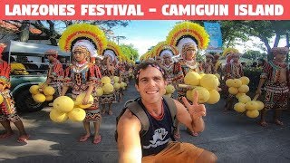 DANCING WITH GIANT FRUITS IN THE PHILIPPINES Lanzones Festival Camiguin [upl. by Arde930]