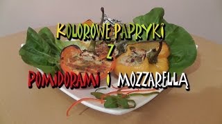 Papryki zapiekane z pomidorami i mozzarellą  Smakkujawpl [upl. by Barcus]