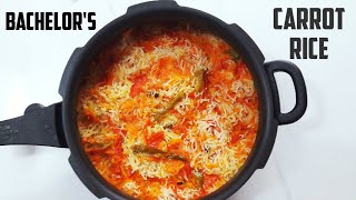 Quick and Easy Bachelors Carrot Rice in pressure cookerCarrot rice recipe in cooker [upl. by Georgina]