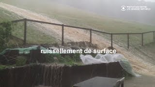 Ruissellement de surface  situation en pente [upl. by Eilzel287]