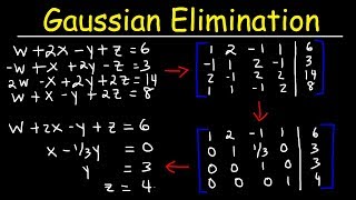 Gaussian Elimination With 4 Variables Using Elementary Row Operations With Matrices [upl. by Llener155]