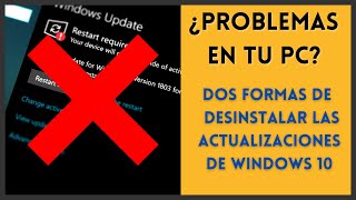 Dos formas de desinstalar actualizaciones de Windows problemáticas [upl. by Bui317]