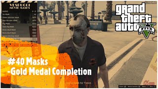 GTA V Story Walkthrough 40 MasksHeist Setup Gold Medal Completion 4K [upl. by Idzik969]