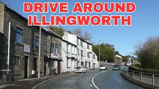 Drive Around Illingworth Calderdale West Yorkshire England [upl. by Lyontine457]