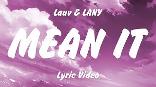 Lauv amp LANY  Mean It Lyrics [upl. by Ennaecarg]