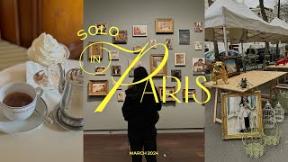 4 days in Paris travel vlog 2024  museums cafes flea market bakeries le marais solo in paris [upl. by Morlee217]