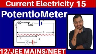 Current Electricity 15  PotentioMeter Measurement of EMF of Cell and internal resistance of Cell [upl. by Neirod]