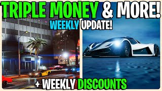 GTA 5 ONLINE WEEKLY UPDATE TRIPLE MONEY AND MORE [upl. by Secor631]