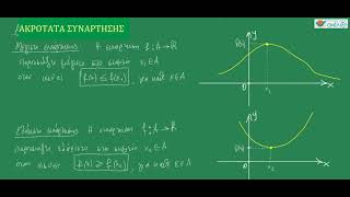 ΑΛΓΕΒΡΑ Β ΛΥΚΕΙΟΥ 2 1 2α ΑΚΡΟΤΑΤΑ ΣΥΝΑΡΤΗΣΗΣ [upl. by Dyche]
