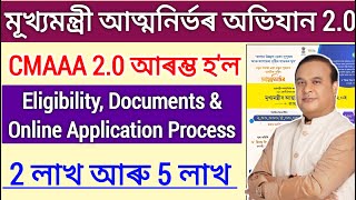 Atmanirbhar Asom Abhijan 20  cmaaa 20 online apply start 2024  how to online apply cmaaa 20 [upl. by Gean]