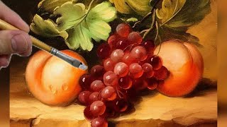 UVAS E PÊSSEGOS  PINTURA PASSO A PASSO  ALQUIMIA DAS CORES [upl. by Janka130]