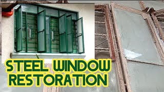 STEEL WINDOWS RESTORATION repaint rustconverter repairs window diy steelwindows windowglass [upl. by Einwat]