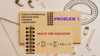 linear differential equations with variable coefficients problem 1 [upl. by Ailehs]