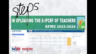 HOW TO UPLOAD THE EIPCRF OF TEACHERS SY 20232024 [upl. by Suoivatnom]