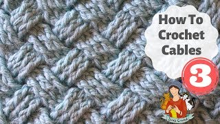 How To Crochet Cable 3  Beginner Friendly Tutorial [upl. by Waxman]