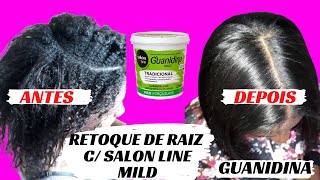 GUANIDINA Retoquei a Raiz da minha prima com SALON LINE TatiLuu [upl. by Lekar]