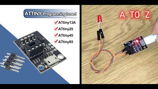 Pluggable ATTINY Development Board For ATtiny13AATtiny25ATtiny45ATtiny85 Programming Micro Usb [upl. by Basir]