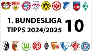 Bundesligatipps 1Liga  10Spieltag  Saison 20242025 [upl. by Swehttam]