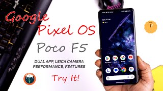 Google Pixel OS Android 14 for Poco F5 Review New Features added and better Performance 😀 [upl. by Wei368]