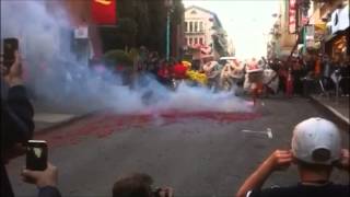 Awesome Firework Display In Chinatown San Francisco [upl. by Sanborne]